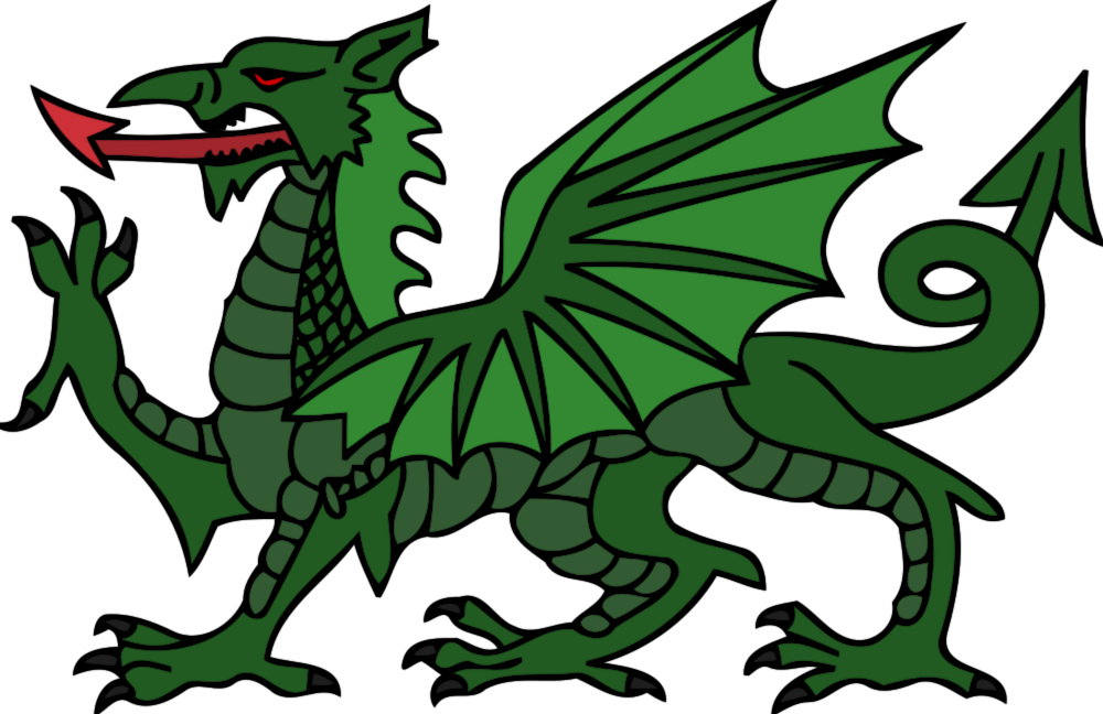 OnlineLabels Clip Art - Stylised Dragon (Colour)